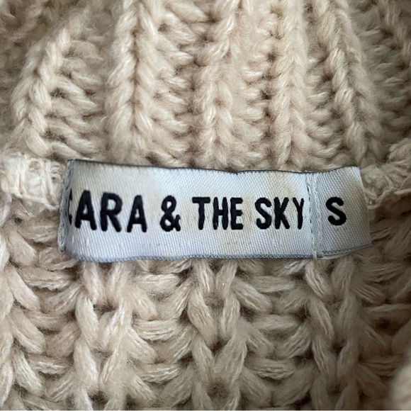 CARA & THE SKY Cream Chunky Cable Knit Sweater - Picture 3 of 6